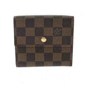 Louis Vuitton Damier Elise Portefeuille Wallet Brown Canvas Bifold